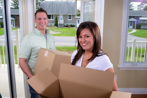 Removal van serving a home move in Wimbledon