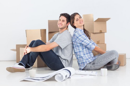 Local Wimbledon moving van ready for a house move