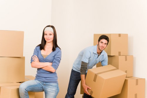 Wimbledon removals team packing household items securely