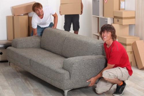 Student moving van outside a Wimbledon property