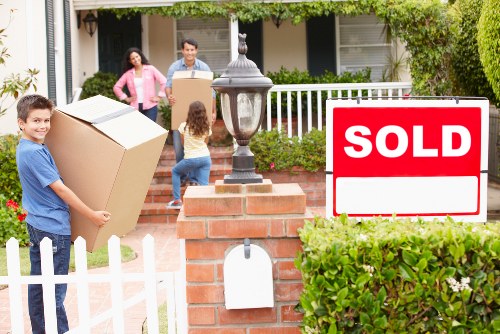Customer completing a secure moving service payment