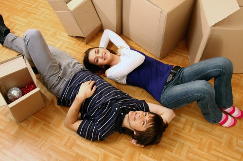 Busy Wimbledon street showing local access considerations for removals